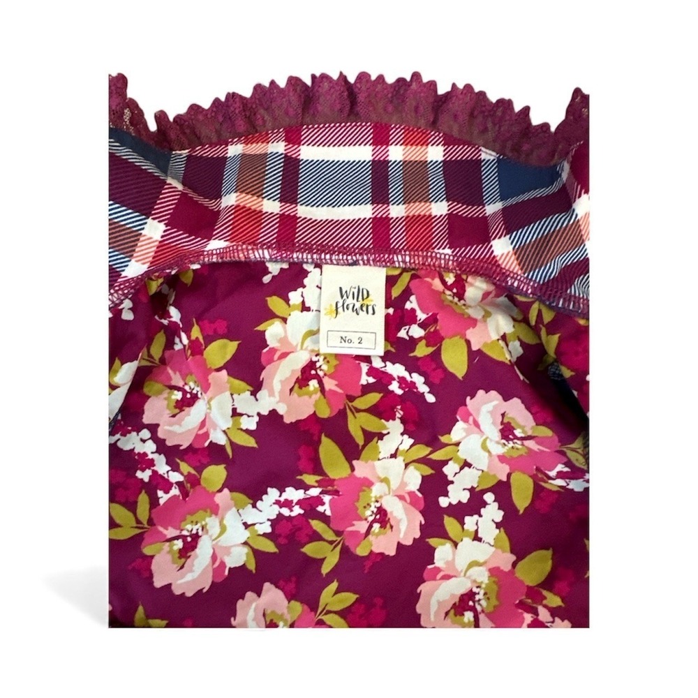 WildFlowers Kids Blue Tiered Swing Coat Floral Collar Button Front Size 2‎ - Picture 4 of 5